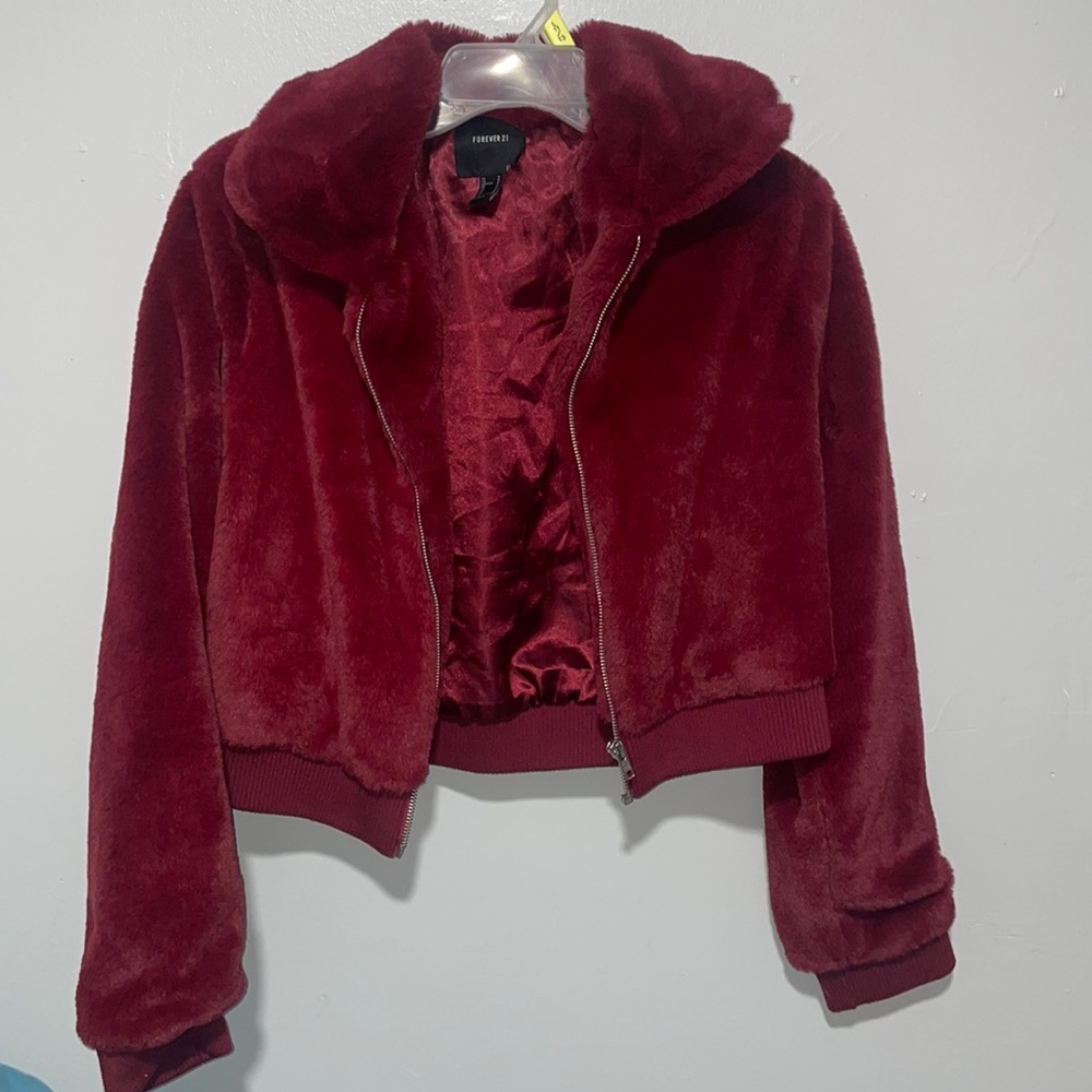 Fur bomber jacket